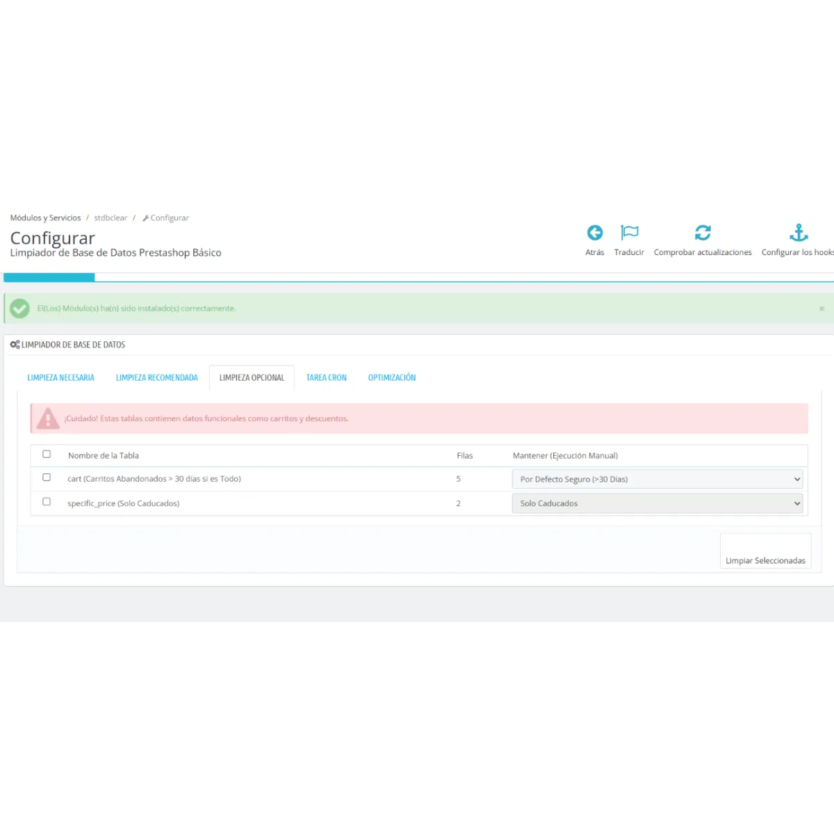 Database Cleaner and Optimizer for PrestaShop