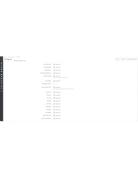 Opciones administración modulo