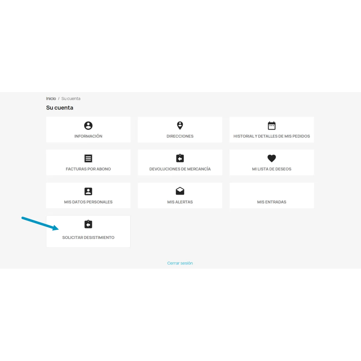 button on the user panel