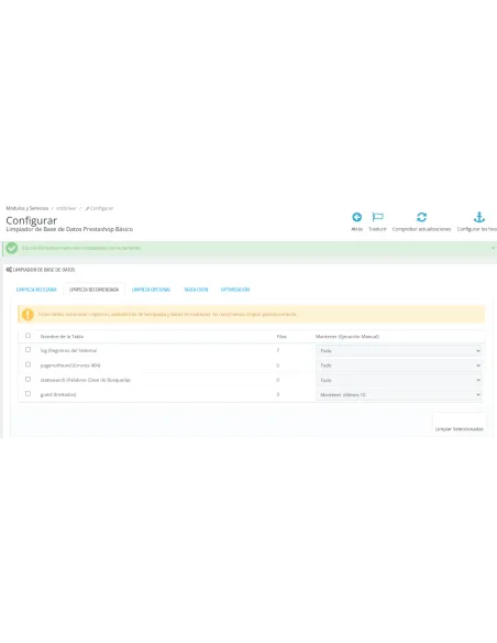 Database Cleaner and Optimizer for PrestaShop