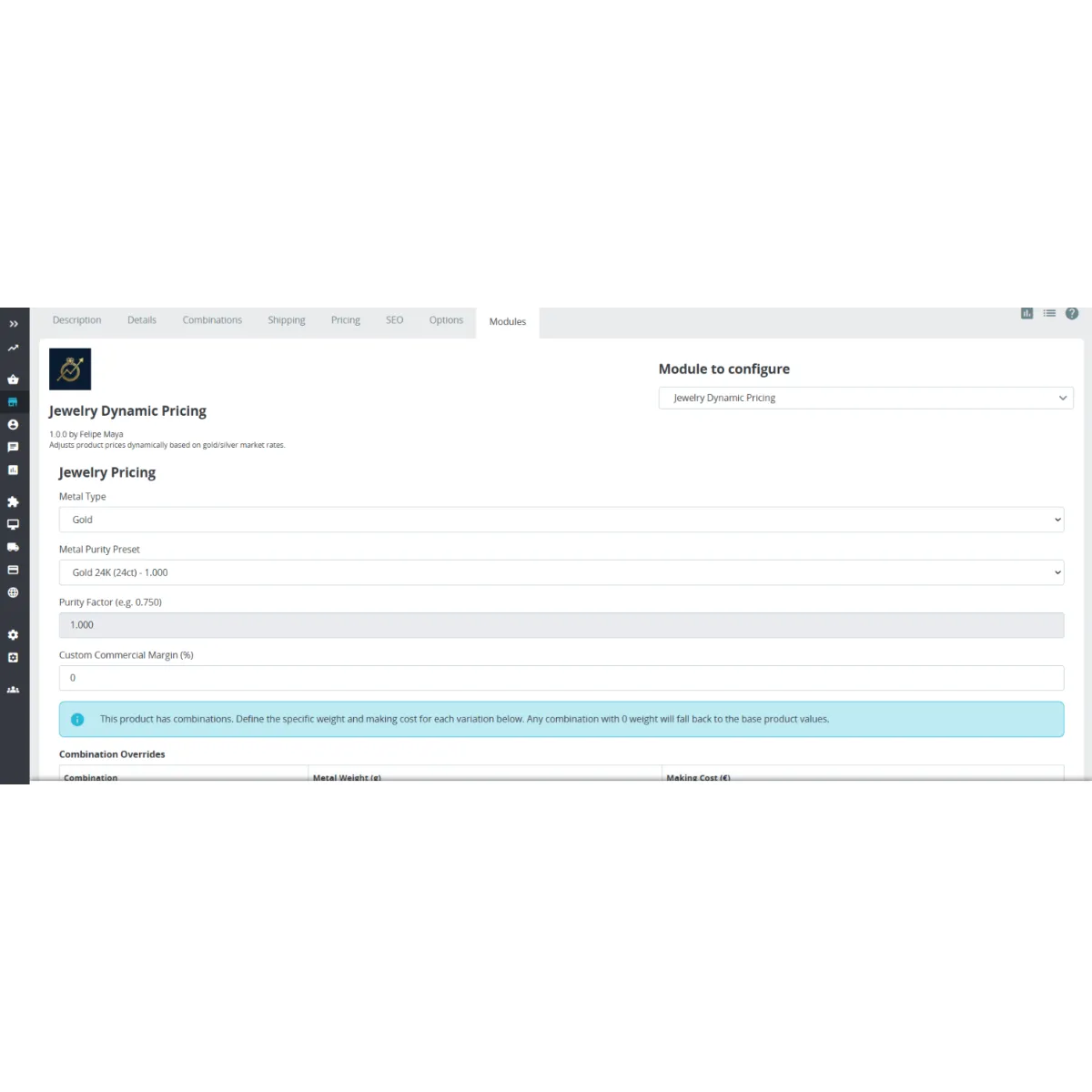 Configuration by product