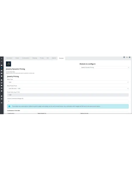 Configuración por producto