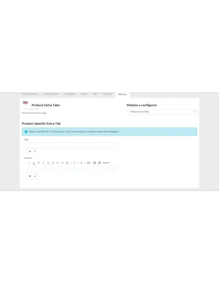 Product Extra Tabs: Custom tabs in PrestaShop
