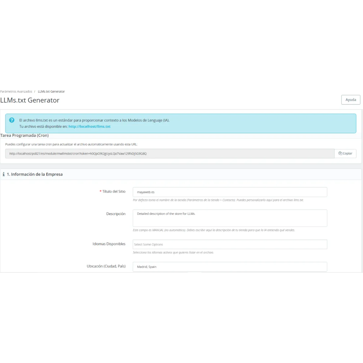 MW LLMs.txt Generator - SEO para IA en PrestaShop